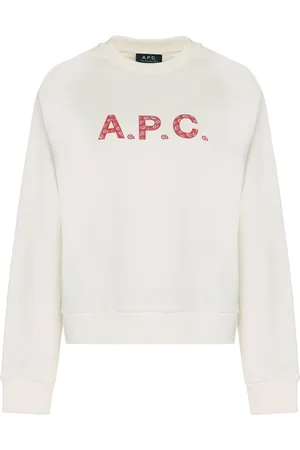 A.P.C. Dames, Sweatshirts & Hoodies, Wit, Maat: XS Katoen