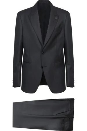 LARDINI Heren, Pakken, Blauw, Maat: XL Wol