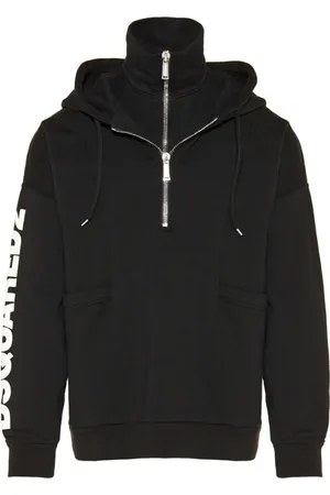 Dsquared2 Heren, Sweatshirts & Hoodies, Zwart, Maat: L Katoen