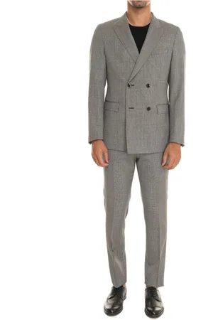 HUGO BOSS Heren, Pakken, Grijs, Maat: S Wol