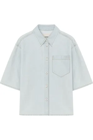 AERON Dames, Blouses & Shirts, Blauw, Maat: L