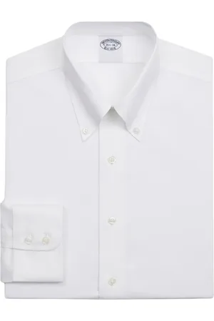 Brooks Brothers Heren, Overhemden, Wit, Maat: XL Katoen