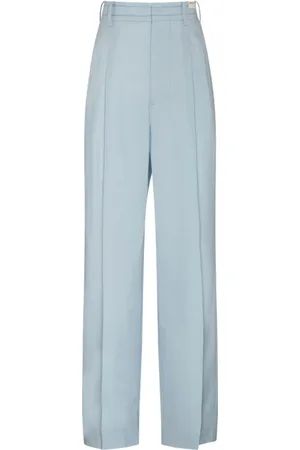 Marni Dames, Broeken, Blauw, Maat: XS Wol