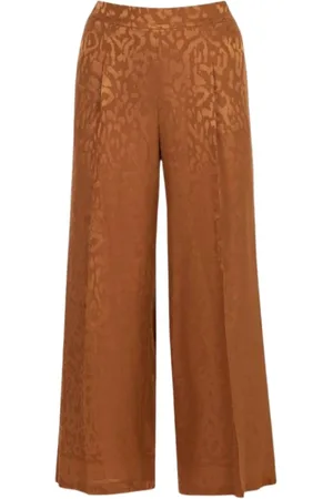 Carolina Herrera Dames, Broeken, Bruin, Maat: S Zijde