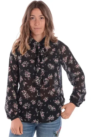 Liu Jo Dames, Blouses & Shirts, Zwart, Maat: M Poliester
