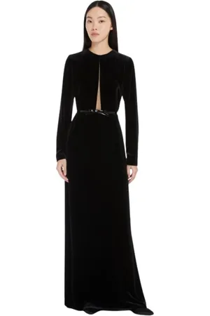 Max Mara Dames, Jurken, Zwart, Maat: S Velours