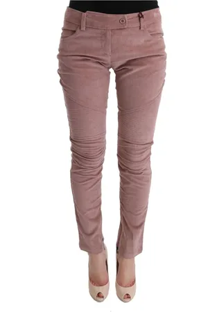 ERMANNO SCERVINO Dames, Broeken, Roze, Maat: M Velours
