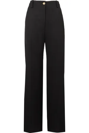 Patou Dames, Broeken, Zwart, Maat: M Wol