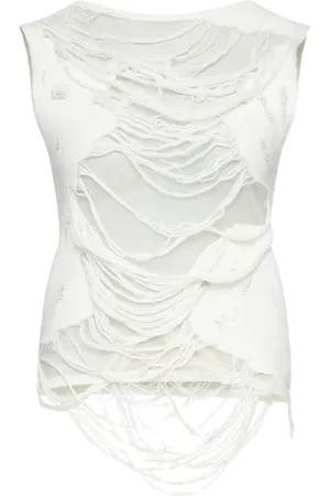 Maison Margiela Dames, Tops, Wit, Maat: M Katoen