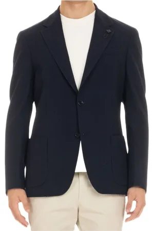 LARDINI Heren, Jassen, Blauw, Maat: XL Wol
