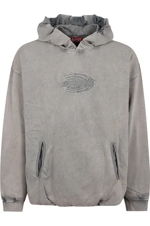 Diesel Heren, Sweatshirts & Hoodies, Grijs, Maat: L Katoen