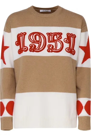Max Mara Dames, Truien, Bruin, Maat: S Wol