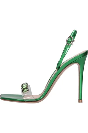 Gianvito Rossi Dames, Schoenen, Groen, Maat: 37 EU Leer