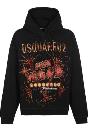 Dsquared2 Heren, Sweatshirts & Hoodies, Zwart, Maat: M Katoen