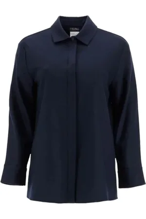 Max Mara Dames, Blouses & Shirts, Blauw, Maat: 3XS Wol