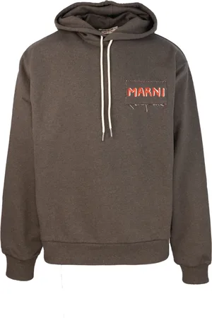 Marni Heren, Sweatshirts & Hoodies, Bruin, Maat: M Katoen