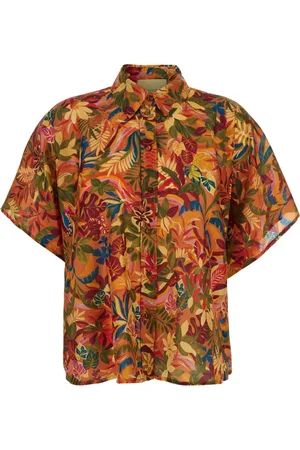 MOMONÍ Dames, Blouses & Shirts, Veelkleurig, Maat: M Zijde