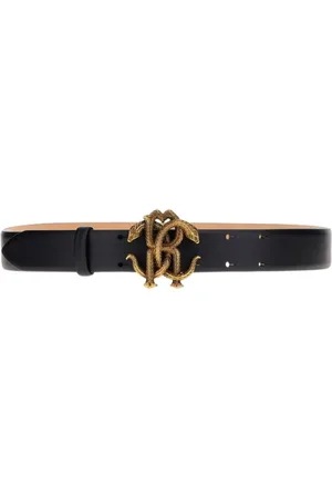 Roberto Cavalli Dames, Accessoires, Zwart, Maat: 90 CM Leer