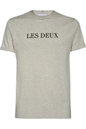 Les Deux Heren, Tops, Grijs, Maat: 2XL Katoen