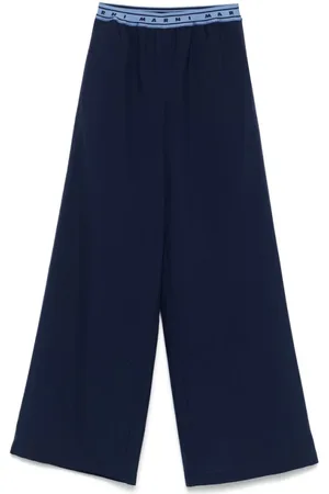 Marni Dames, Broeken, Blauw, Maat: XS Katoen