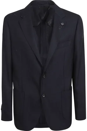 LARDINI Heren, Jassen, Blauw, Maat: 2XL Wol