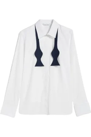 Max Mara Dames, Blouses & Shirts, Wit, Maat: S Katoen