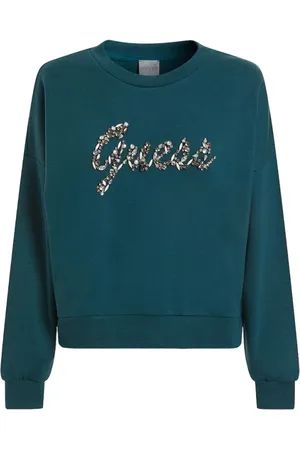 Guess Dames, Sweatshirts & Hoodies, Groen, Maat: M Katoen