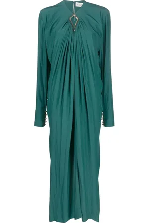 Lanvin Dames, Jurken, Groen, Maat: XS Poliester