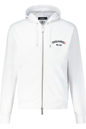 Dsquared2 Heren, Sweatshirts & Hoodies, Wit, Maat: XL Katoen