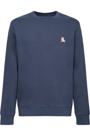 Maison Kitsuné Heren, Sweatshirts & Hoodies, Blauw, Maat: S Katoen