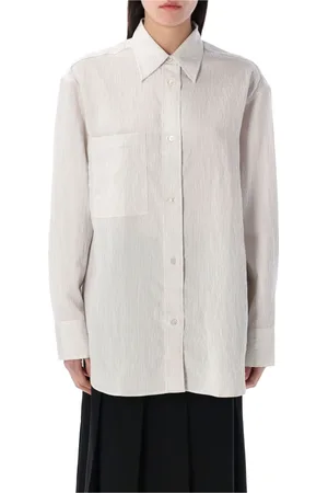 STUDIO NICHOLSON Dames, Blouses & Shirts, Wit, Maat: 5XL Modal