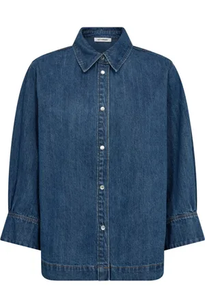 Co`Couture Dames, Blouses & Shirts, Blauw, Maat: XS Denim