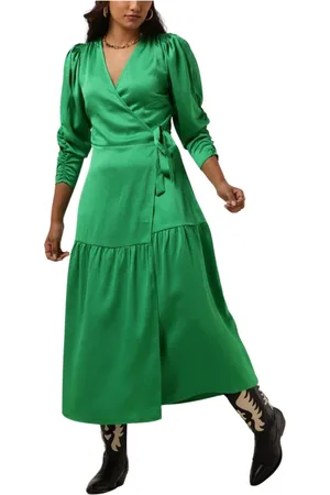 Co`Couture Dames, Jurken, Groen, Maat: S Poliester