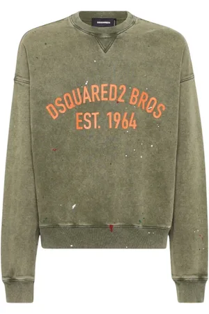 Dsquared2 Heren, Sweatshirts & Hoodies, Groen, Maat: L Katoen