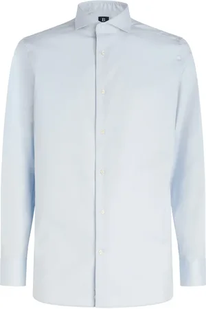 Boggi Milano Heren, Overhemden, Blauw, Maat: 7XL Katoen