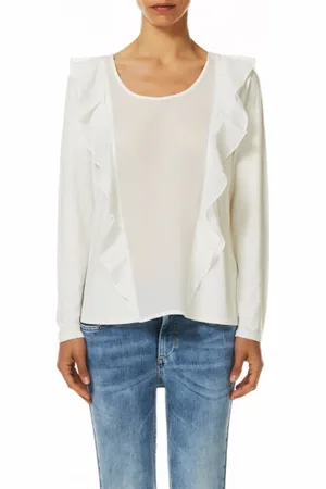 Liu Jo Dames, Blouses & Shirts, Wit, Maat: S Viscose