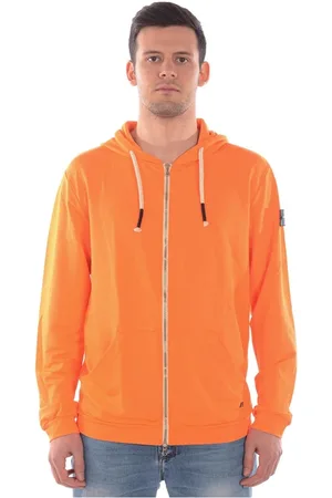 D.A. Daniele Alessandrini Heren, Sweatshirts & Hoodies, Oranje, Maat: XL Katoen