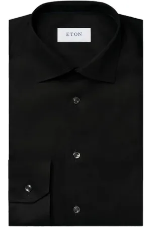 Eton Heren, Overhemden, Zwart, Maat: 6XL Katoen