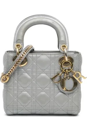 Dior Dames, Pre-owned, Grijs, Maat: ONE Size Leer