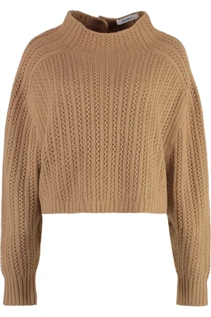 Max Mara Dames, Truien, Bruin, Maat: L Wol