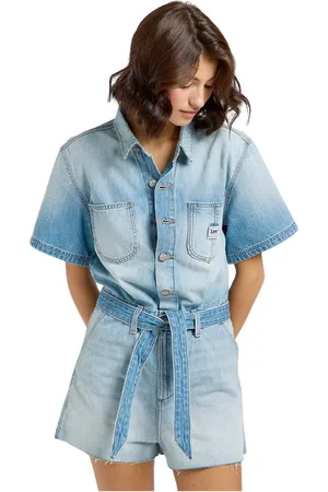 Lee Dames, Jumpsuits & Playsuits, Blauw, Maat: M