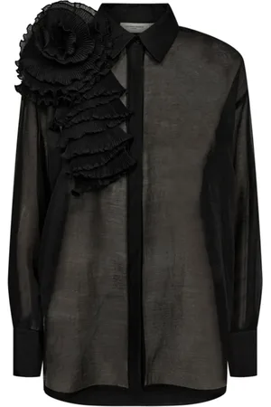 Copenhagen Muse Dames, Blouses & Shirts, Zwart, Maat: M Poliester