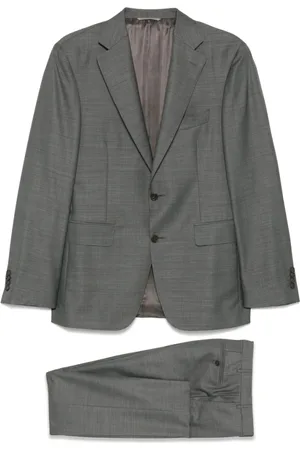 CANALI Heren, Pakken, Grijs, Maat: XL Wol