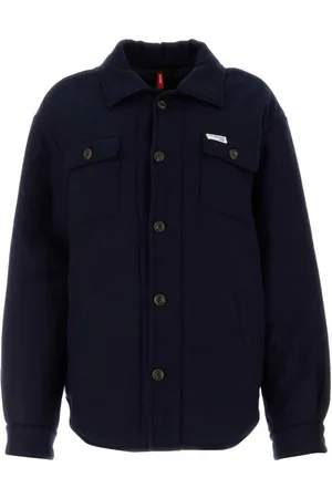 FAY Dames, Blouses & Shirts, Blauw, Maat: XL Wol