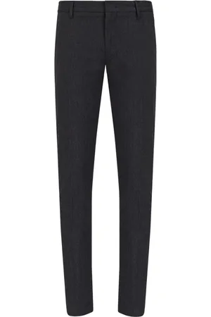 Emporio Armani Heren, Broeken, Blauw, Maat: XL Katoen