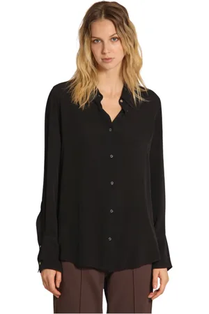 Masons Dames, Blouses & Shirts, Zwart, Maat: M Viscose