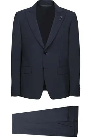LARDINI Heren, Pakken, Blauw, Maat: 3XL Wol