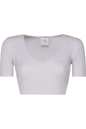 Courrèges Dames, Tops, Grijs, Maat: M Katoen