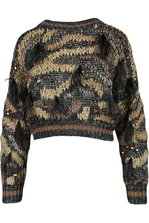 Brunello Cucinelli Dames, Truien, Bruin, Maat: M
