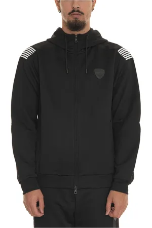 EA7 Heren, Sweatshirts & Hoodies, Zwart, Maat: S